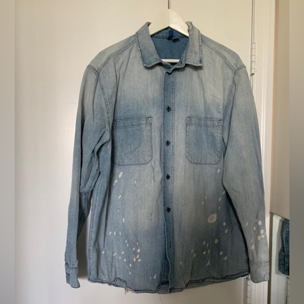 H&M Light Blue Denim Shirt Jacket